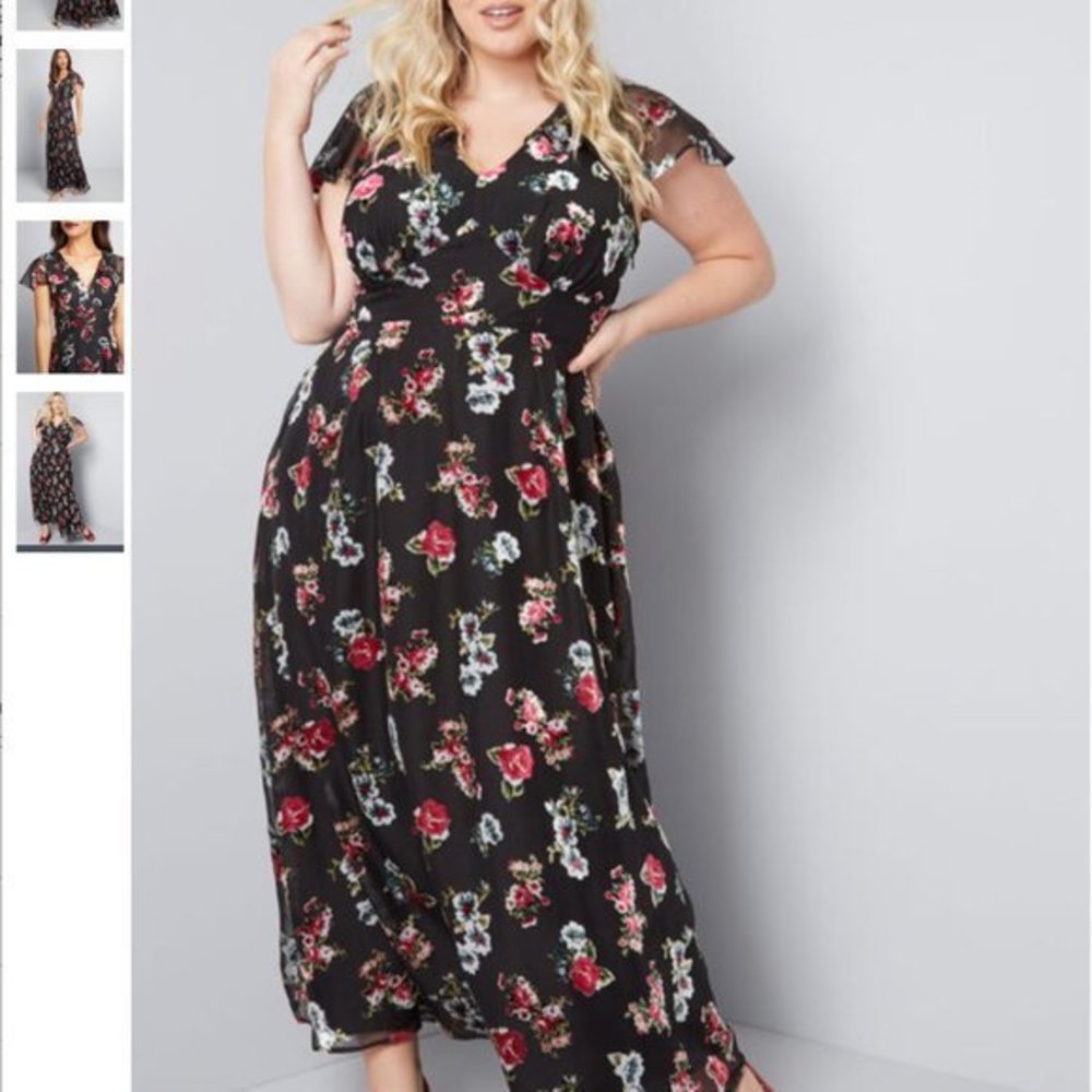 New NWT ModCloth x Anna Sui Chic Maxi Dress‎ MOB MAFIA WIFE - Picture 5 of 6
